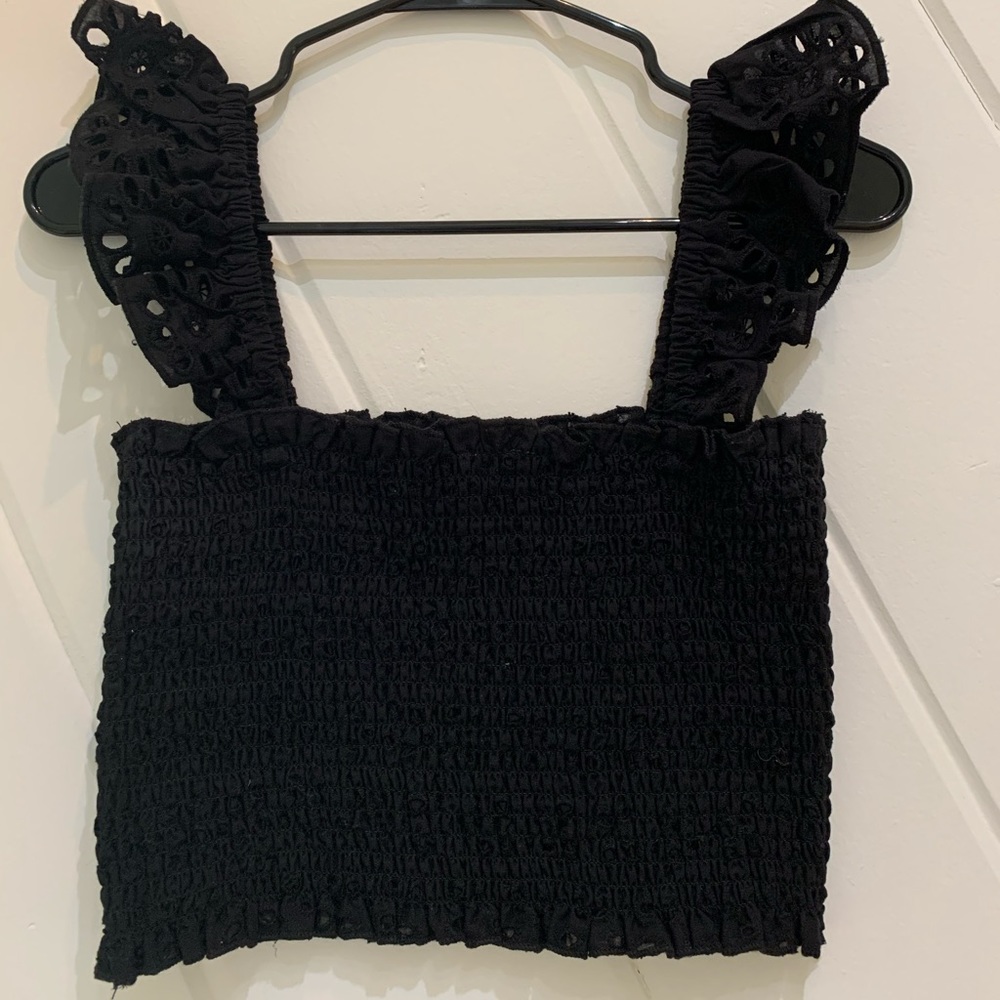 Cotton-On Black cropped tank top women’s small